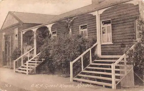 A930 England 1920 CHA Guesthouse Hebden Vintage Postkarte