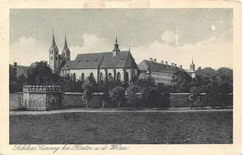 L207 Deutschland 1931 Schloss Corvey bei Hoeseter und Weser Vintage Postkarte