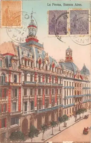 L353 Argentinien 1936 Avenida Pte Roque Saenz Pena Buenos Aires Autos Postkarte