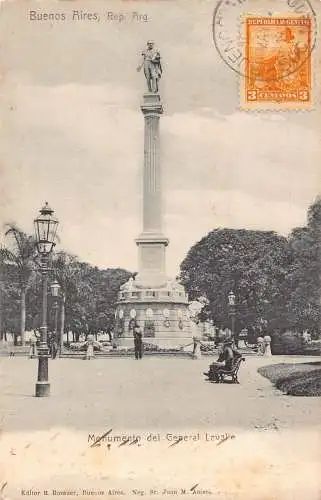 L353 Argentinien Buenos Aires Monumento del General Lavalle Denkmal Postkarte