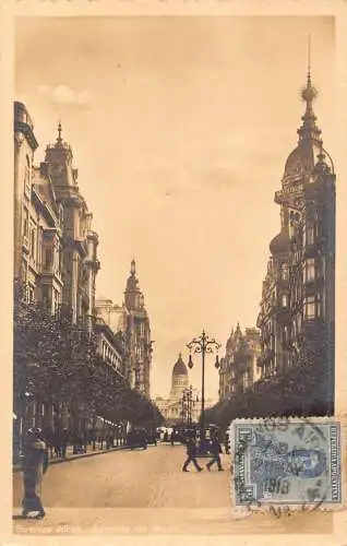 L354 Argentinien Buenos Aires 1913 Aveniada de Mayo Autos Oldtimer Postkarte