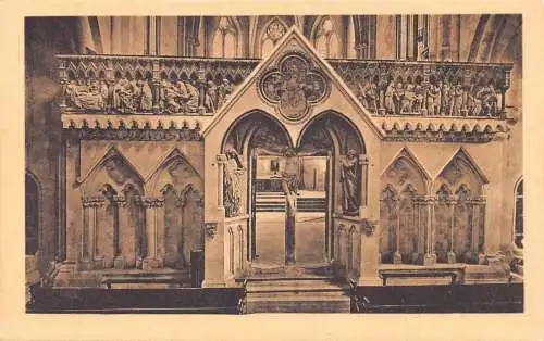 L155 Deutschland NAUMBURG a.S. Dom-Westlettner Vintage Postkarte