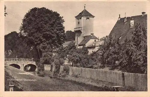 L206 Deutschland Kelheim Donautor Brücke Vintage Postkarte