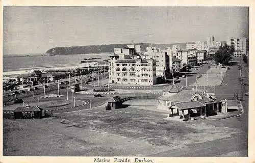 A937 Südafrika Durban Marine Parade Vintage Postkarte