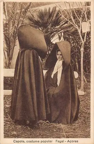 A937 Portugal Fayal Azoren Umhänge traditionelle Kostüme Frauen Vintage Postkarte