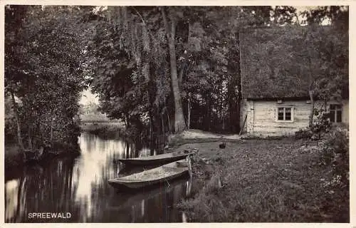 L207 Deutschland Wotschofska im Spreewald Boote Vintage Postkarte