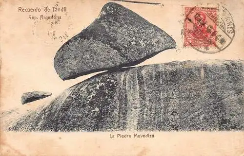 L355 Argentinien 1910 Recuerdo de Tandil La Piedra Movediza Felsen Postkarte