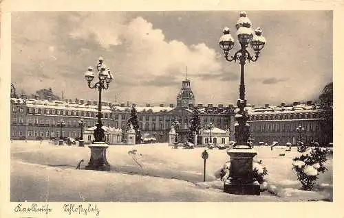 L158 Deutschland 1941 Karbrueche Schlossplatz alte Postkarte
