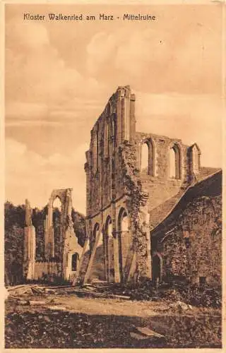 L159 Deutschland 1932 Kloster Walkenried am Harz - Mittelruine Vintage Postkarte