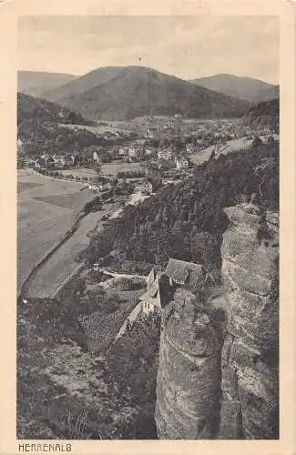 L159 Deutschland 1923 HERRENALB Dorfansicht Vintage Postkarte