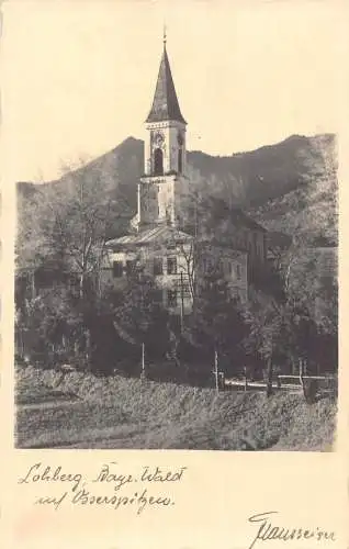 L215 Deutschland Lohberg Bayr Wald Osserspitze Kirche Vintage Postkarte