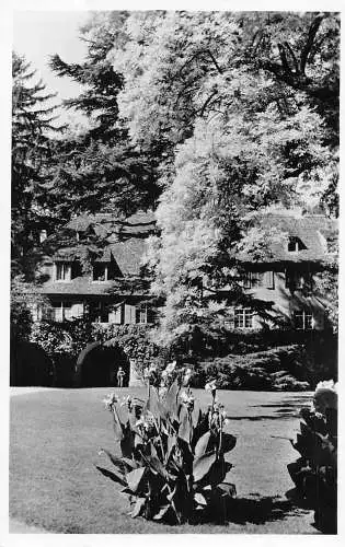 L215 Deutschland Insel Mainau im Bodensee Torbogen Haus Blume RPPC Postkarte