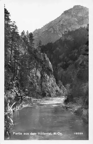 C041 Österreich, Partie aus dem Höellental 1954 alte Postkarte