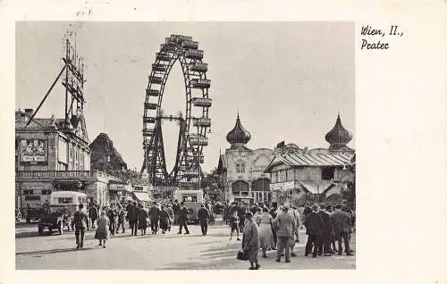 L037 Österreich 1941 Wien Prater Autos Geschäfte Oldtimer Postkarte