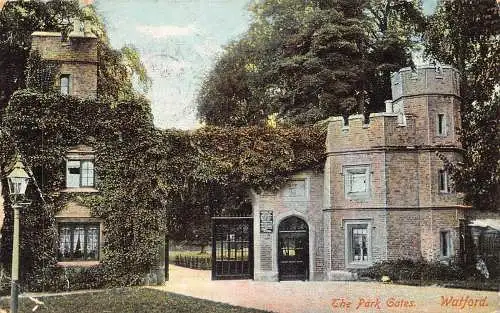 A947 England 1906 Wartford Park Gates Vintage Postkarte
