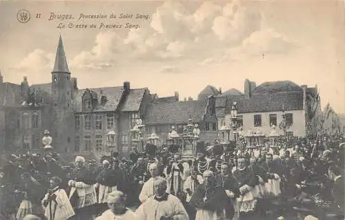 A941 Belgien Prozession du Saint Sang Religiöse Crasse du Precieux Sang Postkarte