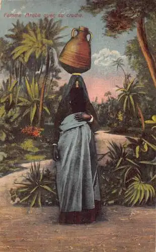 A938 Ägypten 1915 Femme arabe avec cruche Indianerin pflegt Wassertopf Postkarte