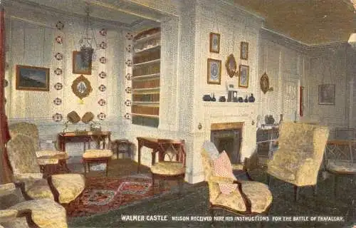 A948 England Walmer Castle Room Vintage Postkarte