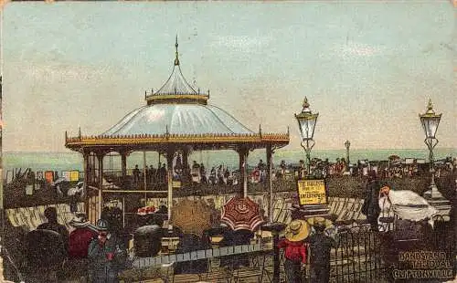 A946 England 1907 Bandstand Oval Cliftonville Vintage Postkarte
