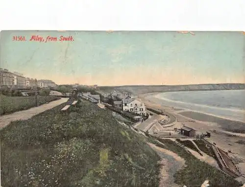 A948 England Filey aus Süden Vintage Postkarte