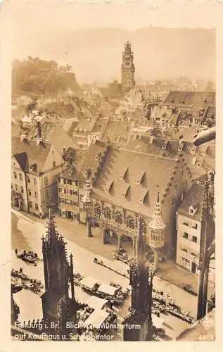 L216 Deutschland Freiburg i Br Blick vom Münsterturm Kaufhaus Schwabentor Postkarte