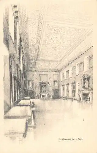 A942 England Barts Governors Hall Kunst von Ernest Coffin Postkarte