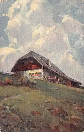 L217 Deutschland 1912 Fr Reiss Sommer Im Schwarzwald Gemälde Vintage Postkarte