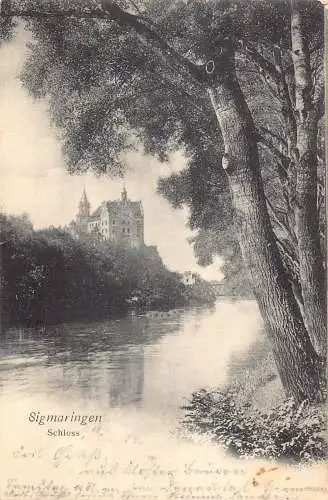 L216 Deutschland 1904 Schloss Sigmaringen Vintage Postkarte