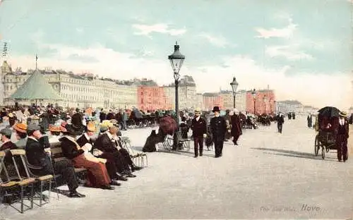 A947 England Hove Sea Wall Vintage Postkarte