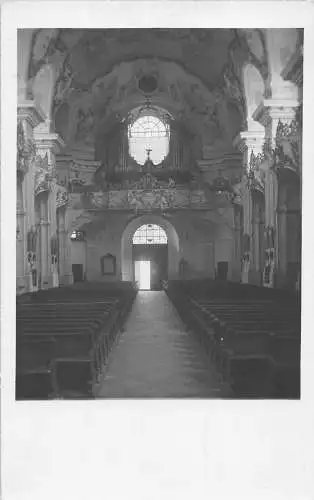 L216 Deutschland Kirche Innenraum Fürstenzell RPPC Vintage Postkarte