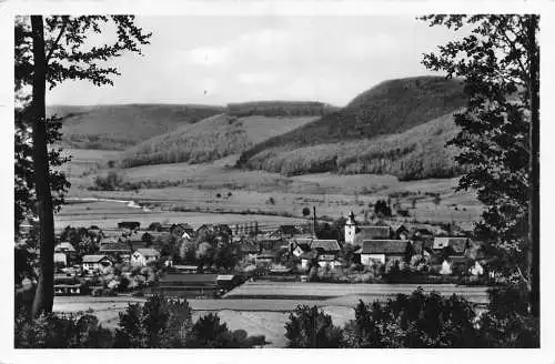 A130 Deutschland 1954 Dassel im Solling Blick auf Amtsberge RPPC Vintage Postkarte
