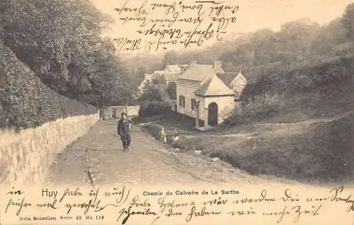 A098 Belgien Huy Chemin du Calvaire de Sarthe Vintage Postkarte