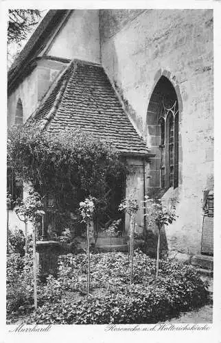 L214 Deutschland Murrhardt Rosenecke und Walterichskirche Kirche Vintage Postkarte