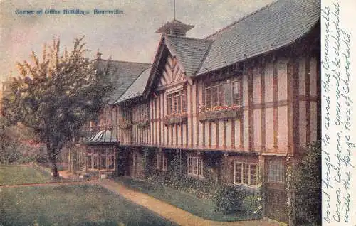 A949 England Ecke Bürogebäude Bournville Vintage Postkarte