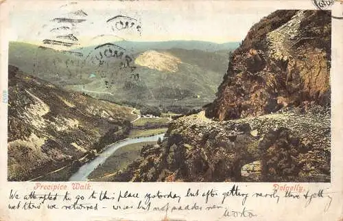 A950 Wales 1903 Dolgelly Precipice Walk Vintage Postkarte