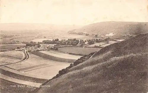 A953 England The Dyke bei Brighton Vintage Postkarte