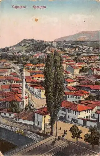 A954 Bosnien und Herzegowina 1923 Sarajevo Gesamtansicht Vintage Postkarte
