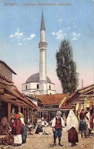 A954 Bosnien und Herzegowina 1912 Sarajevo Türkinnen Handstickerei Postkarte