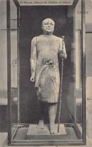 A954 Ägypten Museum Statue de Cheikh el Beled Kairo Vintage Postkarte
