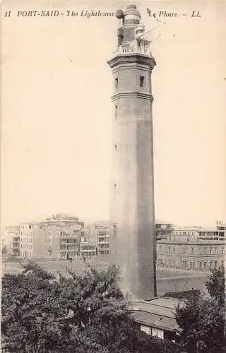 A956 Ägypten Port Said The Lighthouse Vintage Postkarte