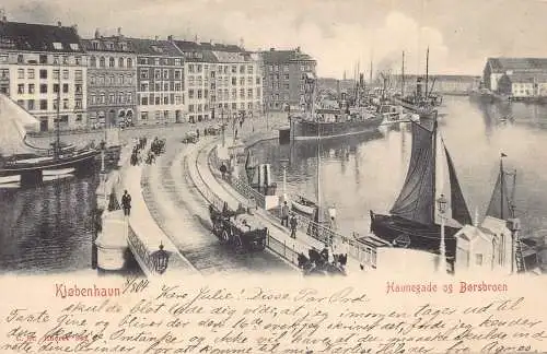 C045 Dänemark Kopenhagen Seehafen 1904 Vintage Postkarte