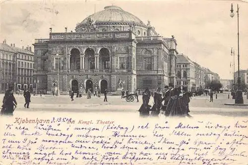 C045 Dänemark Kopenhagen Theater 1902 Vintage Postkarte