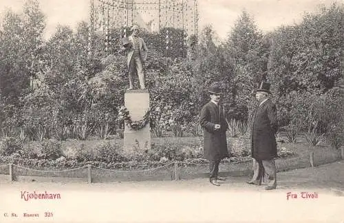 C045 Dänemark Kopenhagen Statue Vintage Postkarte