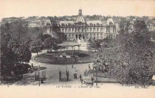 C043 Frankreich Le Havre L'Hotel de Ville Vintage Postkarte