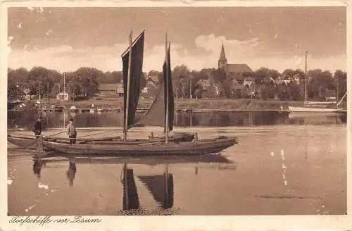 C048 Deutschland Lesum Boot Oldtimer Postkarte