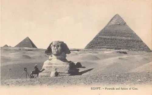C046 Ägypten Pyramiden und Sphinx von Gyza Vintage Postkarte