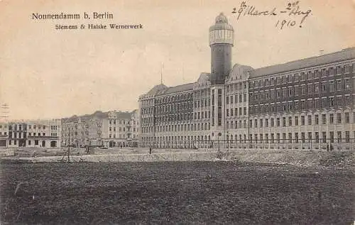 C048 Deutschland Berlin Siemens&Halske Wernerwerk 1910 Vintage Postkarte