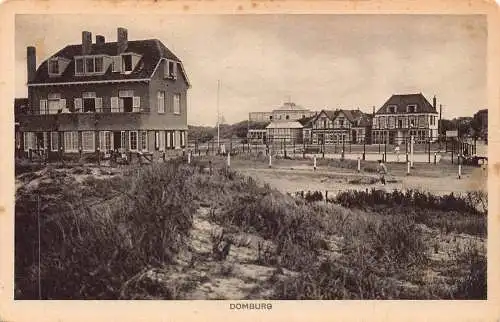 Niederlande Domburg Häuser Vintage Postkarte