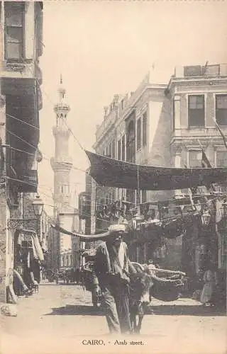 C046 Ägypten Kairo Arab Street Vintage Postkarte