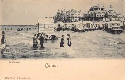 C047 Belgien Ostende vue sur la Plage Vintage Postkarte